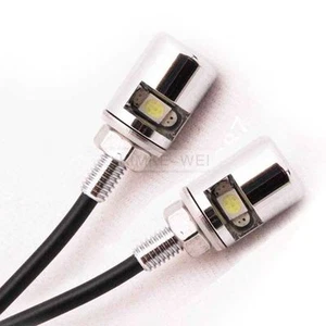 2x 12V White LED Motorcycle Car License Plate Light Bolts - Picture 1 of 5