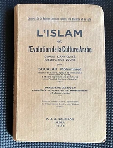 "L'Islam et l'évolution de la culture arabe" Hardcover w/Fold-Out Map, 1935, EUC - Bild 1 von 5
