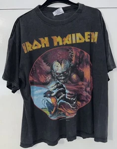 Vintage 1998 Official Iron Maiden Virtual World Tour T-Shirt, Black, Size Medium - Picture 1 of 7