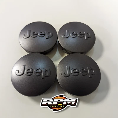 Juego de 4 tapacubos centrales de rueda grises Jeep 2,5" Grand Cherokee Wrangler Compass Foto 1 de 4