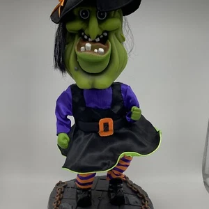 Vtg Gemmy Halloween Dancing Witch Animated Sings I Want Candy Big Head 17" - Picture 1 of 9
