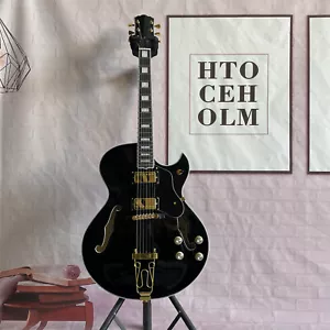 Hollow Body Electric Guitar H-H Pickups Maple Body Gold Hardware Fast Ship - Picture 1 of 9