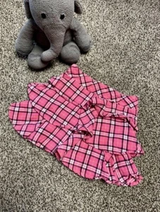 Gymboree panda academy pink plaid flannel ruffle skirt size 4 - Picture 1 of 1