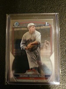 2023 Bowman Chrome RetroFractor George Herman Babe Ruth SSP