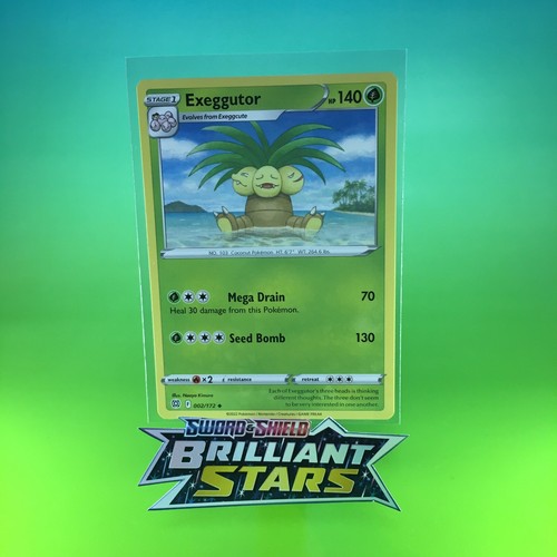 Exeggutor 002/172 Brilliant Stars Pokemon TCG Card Mint/NM Pack Fresh ...