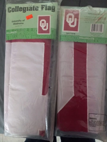 OU collegiate Flag 28"×44" Brand new never used Cover