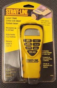 Strait Line Laser Sighted  NIB Tape 50 FeetCalculates Square Footage -- Lot 2087 - Picture 1 of 2