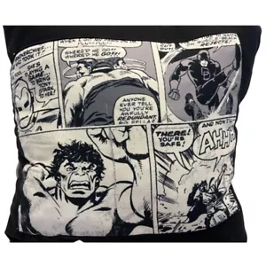 Marvel Universe Black Comic Cartoon Throw Pillow 15" Square - Picture 1 of 3
