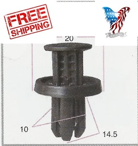 Fender Push Clips Honda 91512-SX0-003 Mitsubishi MU000319 50pcs - Bild 1 von 1