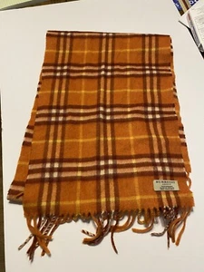 BURBERRY London 100% Kaschmir Schal orange kariert - Bild 1 von 5