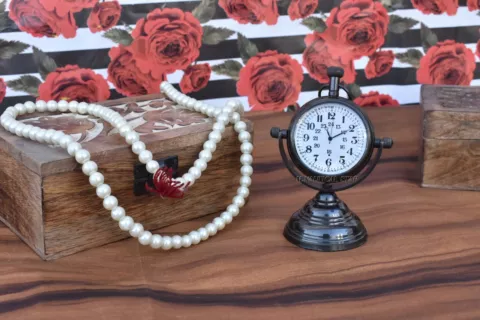 Black Antique Handmade Table Watch Maritime Working FREE SEND TIMER KEY CHAIN DE Cover