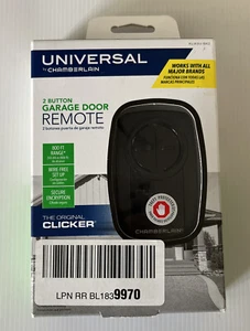 Control remoto universal Chamberlain Clicker KLIK5U 2 botones puerta de garaje con clip - Imagen 1 de 4
