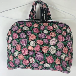 TED LAPIDUS Paris Make-up Kosmetik Kulturbeutel Reise Beauty Tasche Floral Rosa - Bild 1 von 7