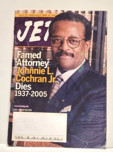 Jet Magazine April 18, 2005, Attorney Johnny Cochran Jr. Vol. 107 No. 16 - Imagen 1 de 3