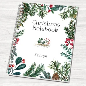 A5 Notebook Notepad Wire Bound Christmas Gift Personalised Notebook Berries NB29 - Picture 1 of 3