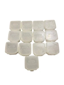 13 Vintage Kraft Cheese Singles Clear Plastic Reusable Container Storage Box - Picture 1 of 5