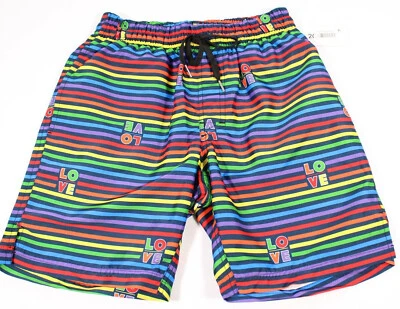 Pantalones Cortos de Natación 2(X)IST Rainbow Love Orgullo Gay con Malla Medianos M Foto 1 de 3