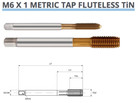 M6 x 1.0 ROLL TAP TiN COATED HSS-E 6HX COLD FORMING TM38170600 EUROPA TOOL  73