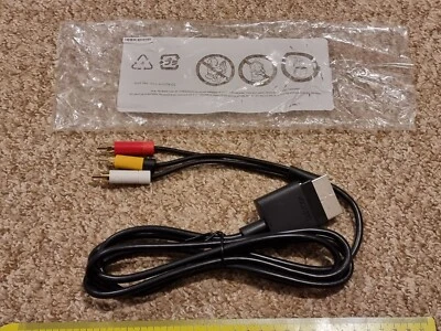 MICROSOFT XBOX 360 OFFICIAL COMPOSITE TV AV CABLE LEAD BRAND NEW From DEV KIT - Image 1 of 4