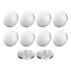 10 Stück Metallknöpfe zum Nähen,rund,flach,25mm,Legierungsknopf,silberfarben - Bild 1 von 8