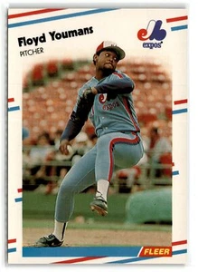 1988 Fleer Baseball Glossy/Tiffany #201 Floyd Youmans Montreal Expos - Picture 1 of 2