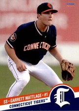 2014 Connecticut Tigers Choice #24 Garrett Mattlage West Texas TX Baseball Card