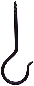 Country Farmhouse Black Metal Screw In Ceiling Hook 6 1/2 G0002 - Picture 1 of 1