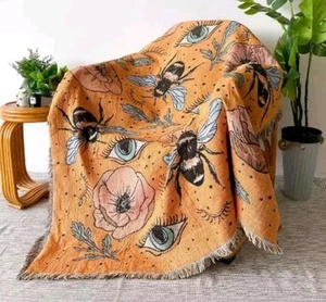 Manta tejida de abejorro manta de picnic fundas de sofá 130 x 160 CM - Imagen 1 de 8