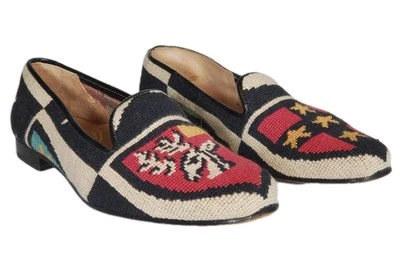 Stubbs & Wootton гребень цвет иглы тапочки мокасины Испания женщин США 10,5 - Изображение 1 из 4