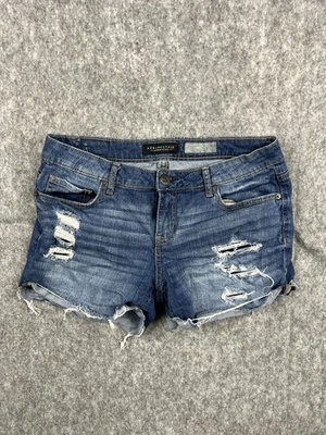 Aeropostale Womens Midi Shorts Regular Mid-Rise Cuffed Distressed Casual Size 8 - Image 1 of 4