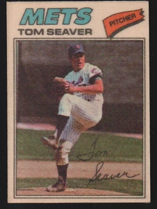 1977 Topps Cloth Stickers #42 - Tom Seaver VAR - Uno (*) 77-091 - Foto 1 di 2