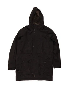 JORDAN Mens Hooded Windbreaker Coat UK 40 Large Black Polyester AN01 - Picture 1 of 4