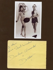 ZIRKUS/SORTE - DICKIE UND DOTTIE (risque act) signierte Albumseite + Bild - Bild 1 von 1