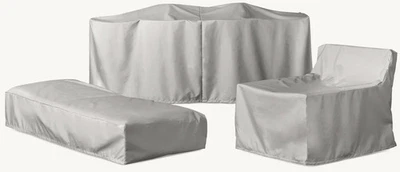 HERRAJES DE RESTAURACIÓN DERECHA CUATRO ASIENTOS BRAZO IZQUIERDO SOFÁ RENDIMIENTO CUBIERTA MUEBLES GRIS Foto 1 de 4