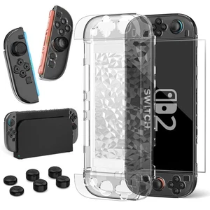 Transparente Schutzhülle mit Displayschutzfolie für Nintendo Switch 2 Zubehör - Bild 1 von 9