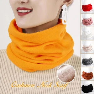 Cashmere Neck Warmer for Womens Warm Neck Protection Knitted Neck Scarf - Picture 1 of 36