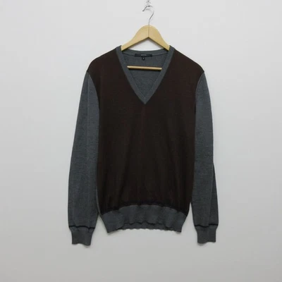 Suéter Gucci Tejido Marrón Gris Mezcla Seda L Usado Elegante Cálido Foto 1 de 4