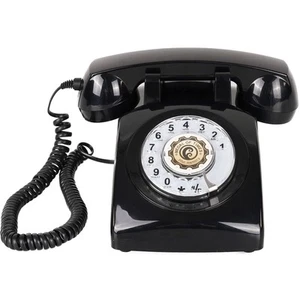Retro Rotary Phone – 1960s Style Vintage Landline Phone for Home Office Desk ... - Picture 1 of 7