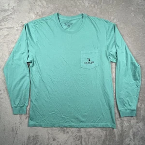 Local Boy Outfitters Shirt Mens Large Green Long Sleeve Pocket Graphic Hunt - Picture 1 of 9