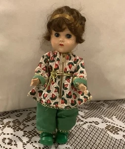Vintage Vogue Ginny Puppe angezogen "Away We Go" #53 grüne Socke und Schuhe - Bild 1 von 12