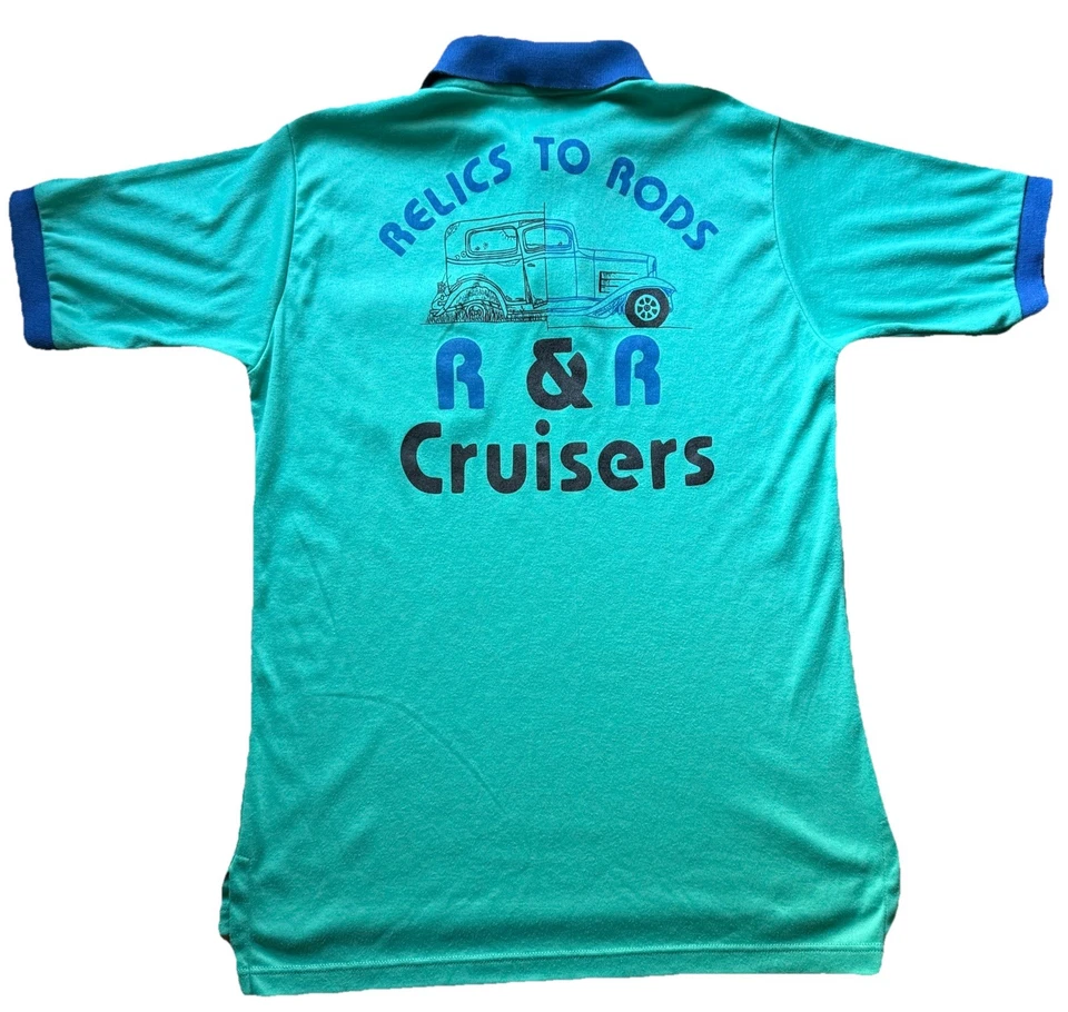 Camisa Polo Hot Rod Años 90 De Colección Talla L Reliquias y Cañas Coche Cruceros Hecha en EE. UU. Marca Hilton Foto 1 de 4
