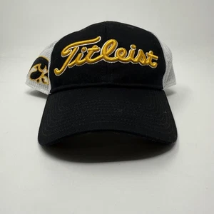Iowa Hawkeyes Hat Cap Snap Back Mens One Size Black White NCAA College Trucker - Picture 1 of 6