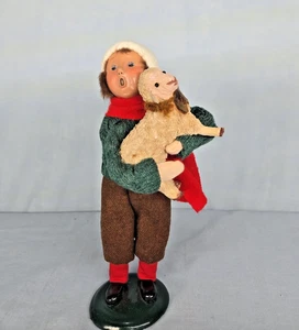 Holiday Christmas Caroler Figur Byers Choice 1997 Junge mit Lamm Vintage - Bild 1 von 10