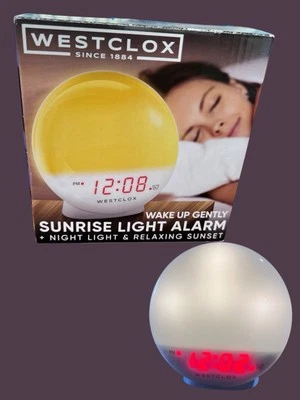✨Westclox SUNRISE LIGHT ALARM CLOCK Large Digital LED Display NIGHT LIGHT w/ Box - Image 1 of 4