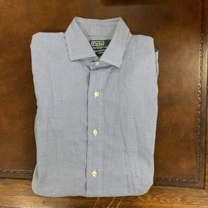 Polo Ralph Lauren Estate Blue Gingham Dress Shirt -Preppy  15½ 34/35 - Bild 1 von 5