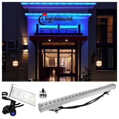 waterproof 24X10w RGBW 4IN1 LED Wall Wash building outdoor wall flood lights IP6 - Image 1 of 4