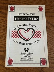 Vintage 1994 Sioux Valley Hospital Heart Center Cookbook Recipes Book Paperback - Imagen 1 de 3