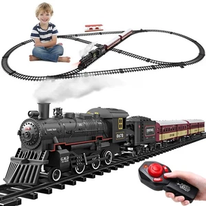 Zugset für Kinder, ferngesteuerte Lokomotive Motor unter Weihnachtsbaum, elec... - Bild 1 von 7