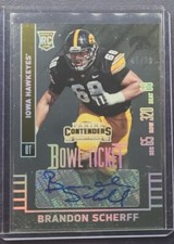 2015 Contenders Draft Picks Bowl Ticket /99 BRANDON SCHERFF RC Auto Iowa