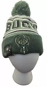 Milwaukee Bucks New Era NBA Crown Cuffed Pom Knit Beanie Cap Hat Embroidered NEW - Picture 1 of 3